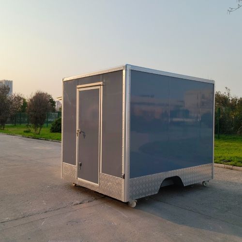 Food truck šedý 7046 FS250 hranatý 2 kola 