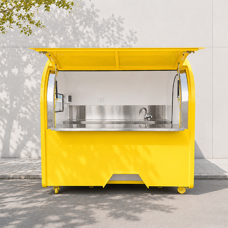 Food truck žlutý , RAL 1018, 1,6 m bez lednice