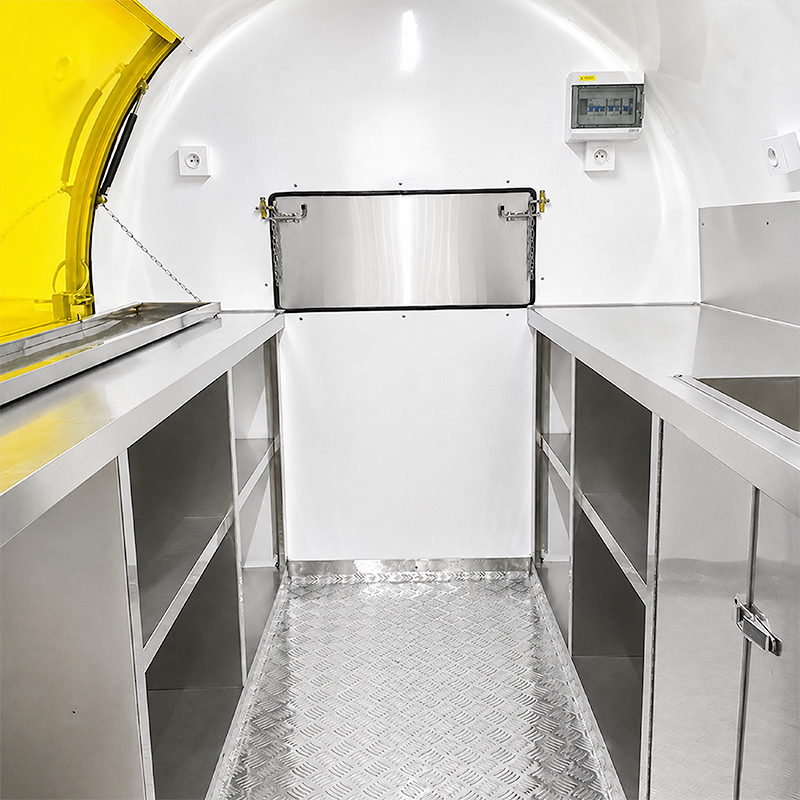 Food truck žlutý , RAL 1018, 1,6 m bez lednice