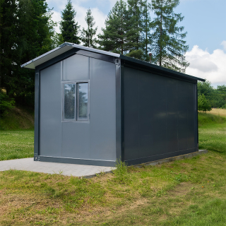 Kontejner 7016 6x3 m šikmá střecha A šedý