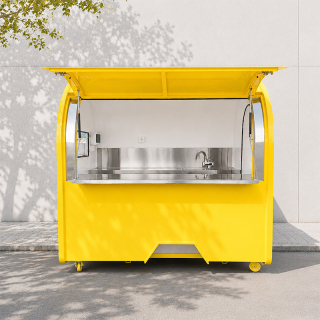 Food truck žlutý , RAL 1018, 1,6 m bez lednice