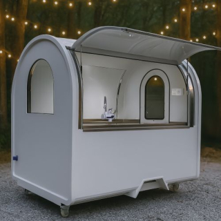 Food truck bílý, RAL 9016, 2 m široký