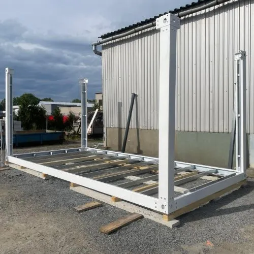 Kontejnerový rám 9003 6x3 m rovná střecha bílý